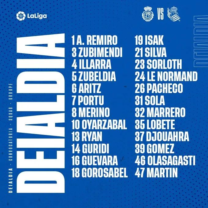 皇家社会客场力克马洛卡，稳固积分榜位置，稳步上升